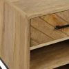 Table de chevet en bois de manguier 1 tiroir BRIX