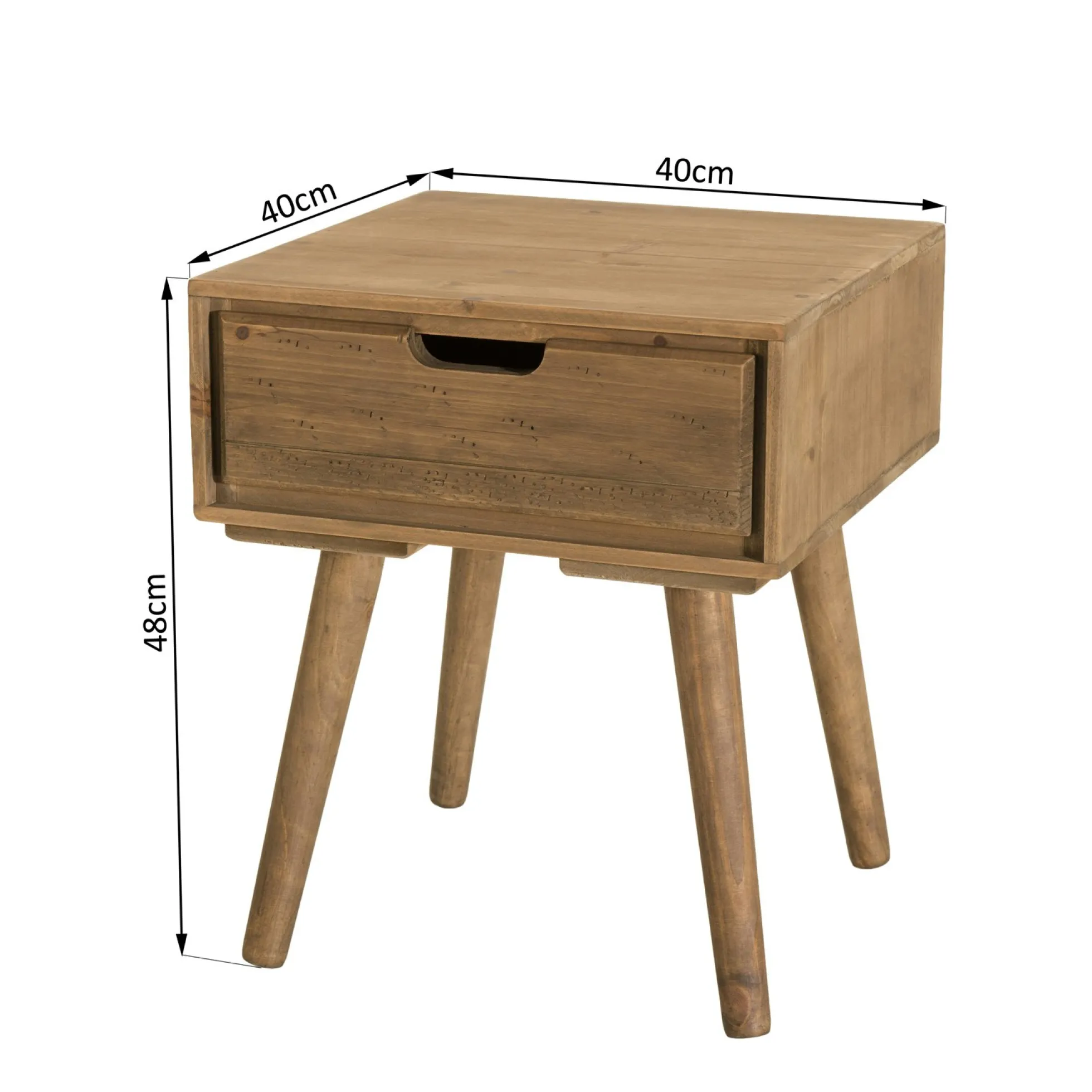 Table de chevet en bois de sapin 1 tiroir LIMA