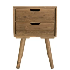 Table de chevet en bois de sapin 2 tiroirs LIMA