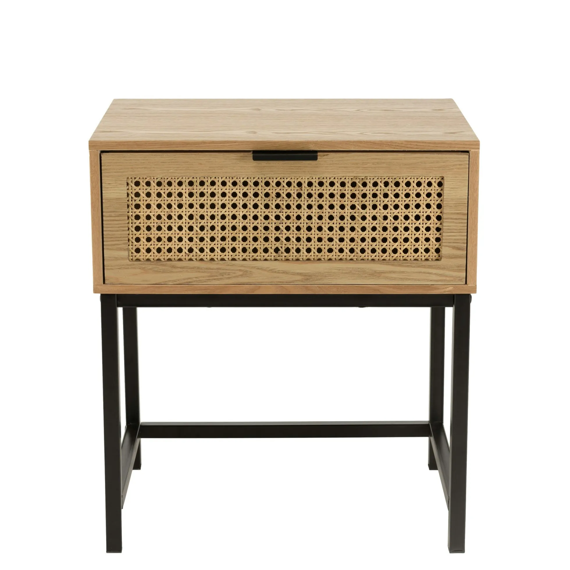 Table de chevet en bois 1 tiroir cannage rotin PALMA