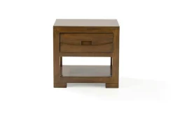 Table de chevet exotique 1 tiroir hévéa 50x40x48 NIAGARA