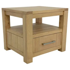 Table de chevet moderne hévéa massif ATTAN