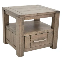 Table de chevet moderne hévéa massif ATTAN
