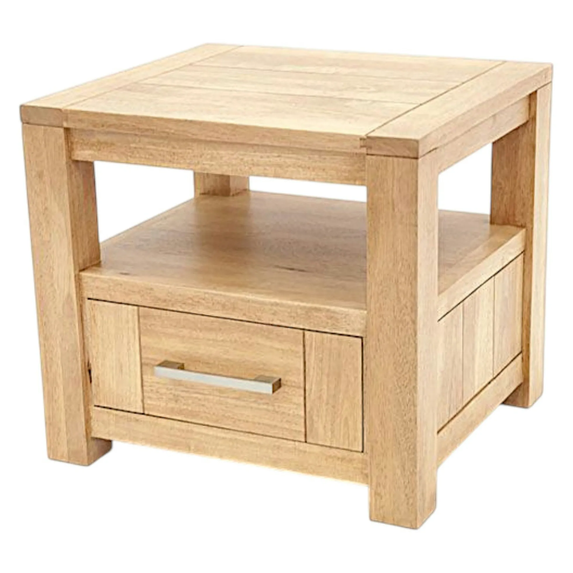 Table de chevet moderne hévéa massif ATTAN