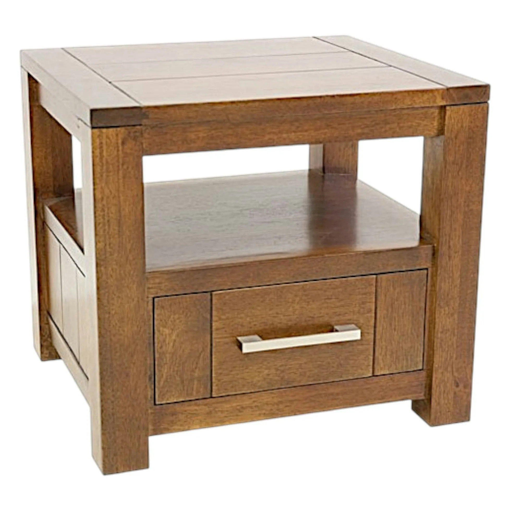 Table de chevet moderne hévéa massif ATTAN