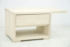 Table de chevet moderne hévéa recto verso 65cm OLGA
