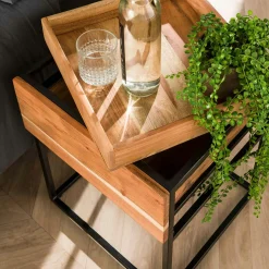 Table de chevet moderne 1 tiroir, 1 plateau MELBOURNE