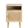 Table de chevet moderne toile de jute CORDOUE