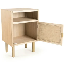 Table de chevet moderne toile de jute CORDOUE