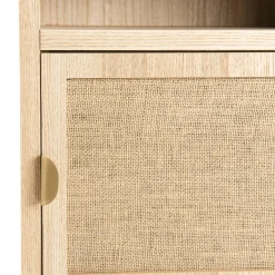 Table de chevet moderne toile de jute CORDOUE