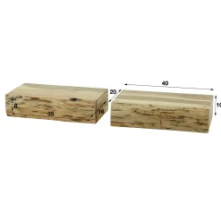 Table de chevet murale bois massif 1 tiroir (lot de 2) MELBOURNE