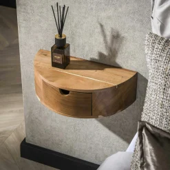 Table de chevet murale courbe 1 tiroir MELBOURNE