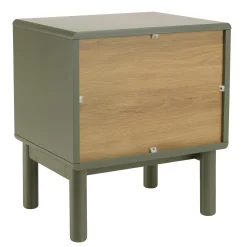 Table de chevet 1 niche 1 tiroir bois vert nature GUILIN