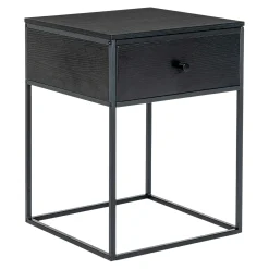 Table de chevet noire 1 tiroir VARDE