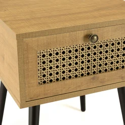 Table de chevet scandinave 1 tiroir cannage ALCUDIA