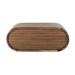 Table de chevet suspendue bois d'acacia foncé 1 tiroir NAKO