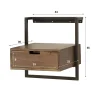 Table de chevet suspendue bois brun 1 tiroir NAKO