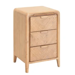 Table de chevet 3 tiroirs bois recyclé KEARNEY