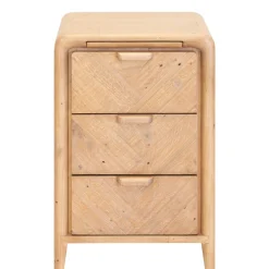 Table de chevet 3 tiroirs bois recyclé KEARNEY