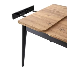 Table de cuisine extensible effet pin 80-160 cm UMEA