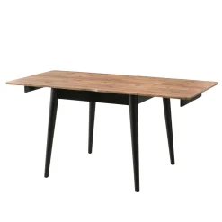 Table de cuisine extensible effet pin 80-160 cm UMEA