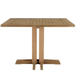 Table de jardin carrée teck recyclé naturel 110x110 MANY