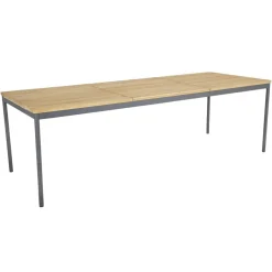 Table de jardin en aluminium gris ardoise et teck 238 cm OSLO