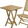 Table de jardin en Teck brut carrée 60cm SUMMER