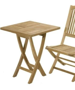 Table de jardin en Teck brut carrée 60cm SUMMER