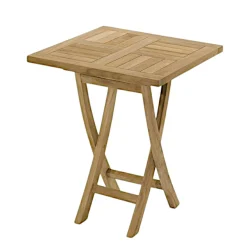 Table de jardin en Teck brut carrée 60cm SUMMER