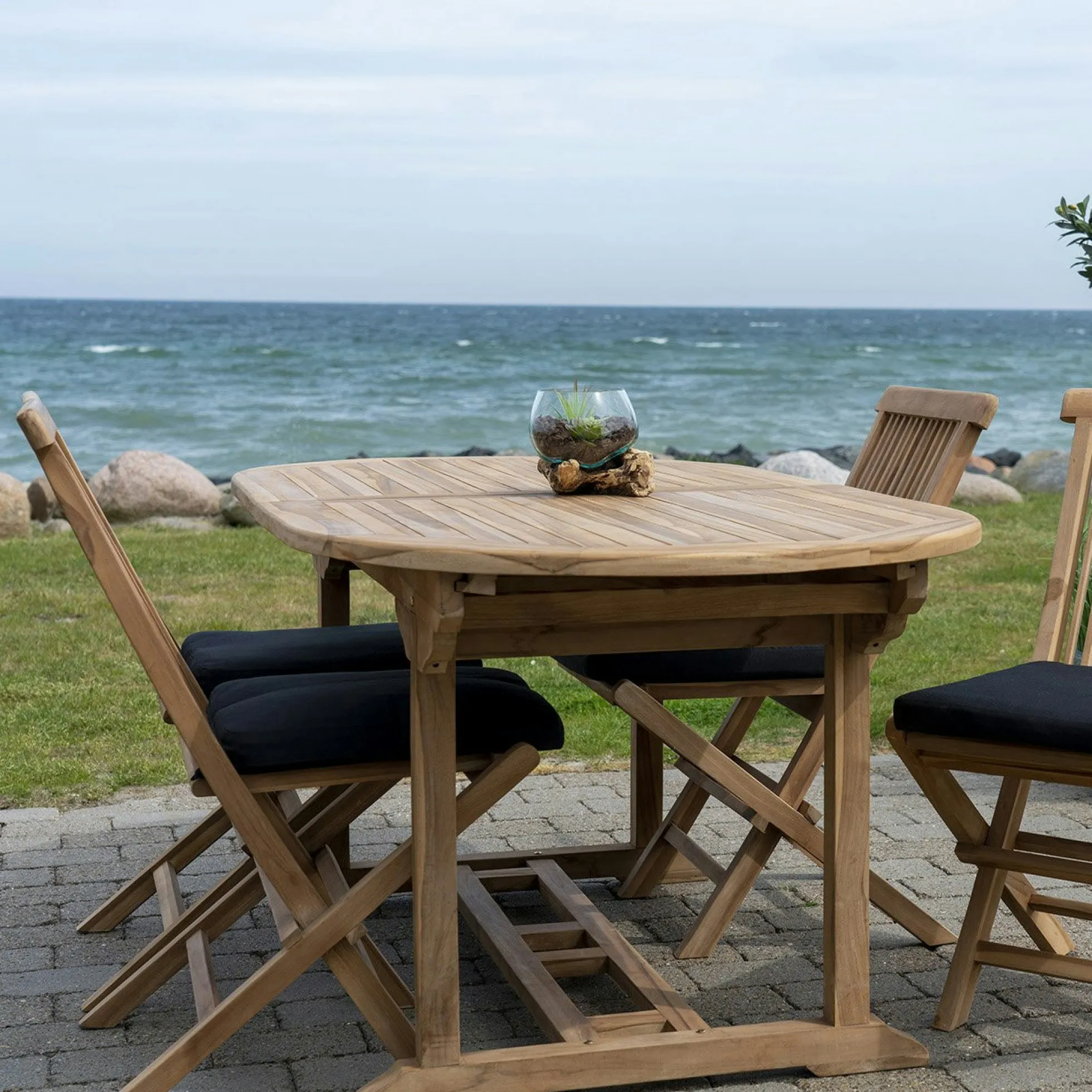 Table de jardin en teck extensible 180/240 KUTA