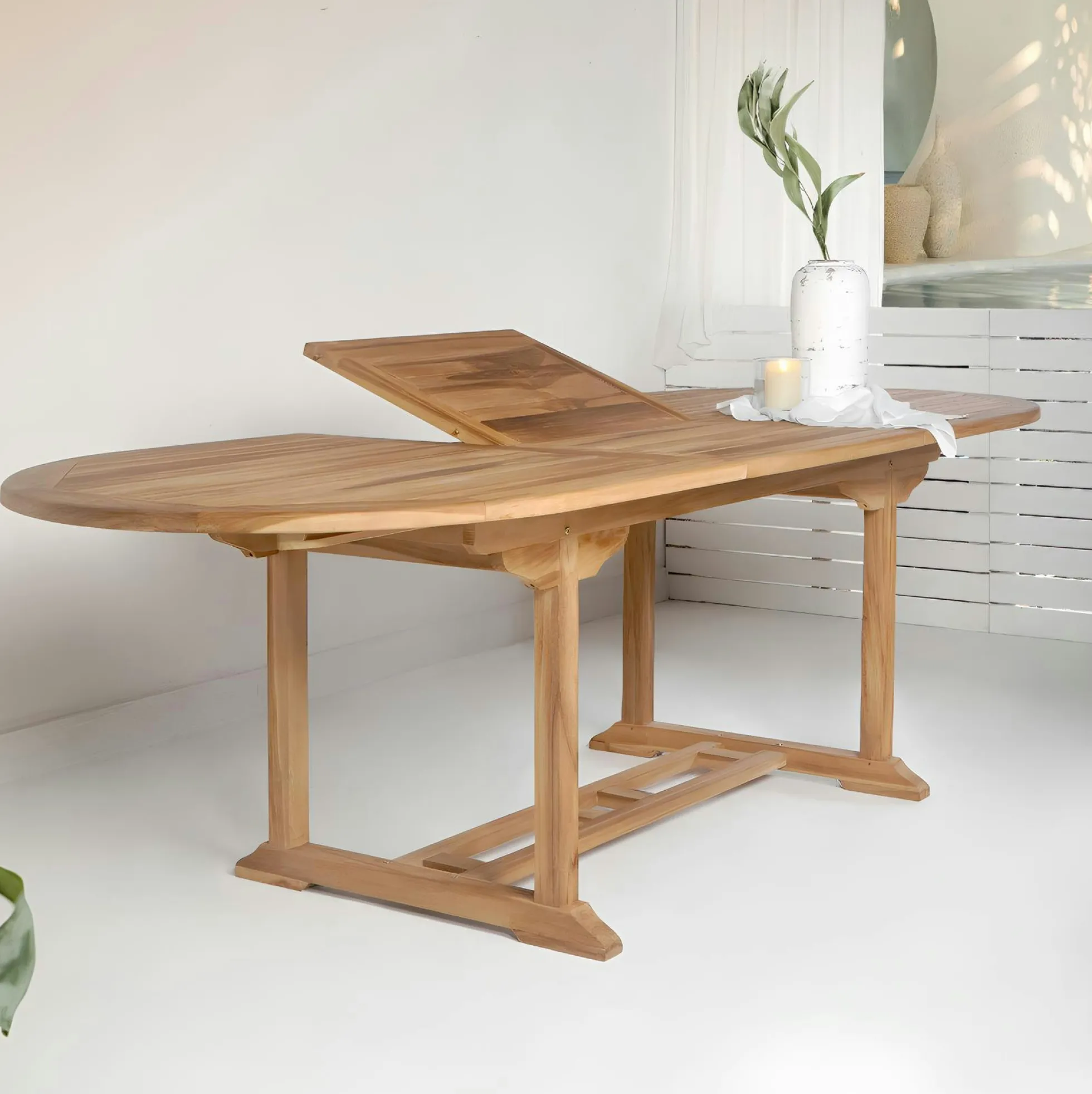 Table de jardin en teck extensible 180/240 KUTA