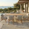 Table de jardin en teck + 6 fauteuils cordage VASCA
