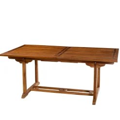Table de jardin en teck huilé rectangle extensible 180/240x100x75 MACAO