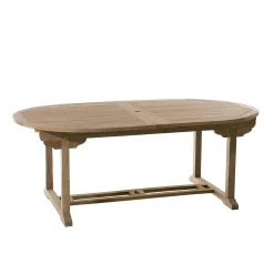 Table de jardin en Teck ovale extensible 200/300x120cm SUMMER