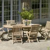 Table de jardin en Teck ovale extensible 150/200X90cm SUMMER