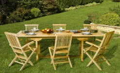Table de jardin en Teck rectangle extensible 180/240cm SUMMER