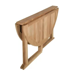 Table de jardin en Teck ronde pliante papillon 120cm SUMMER