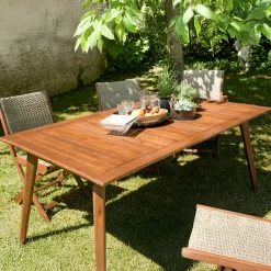 Table de jardin extensible 180/240 acacia BAHIA
