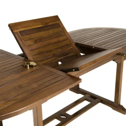 Table de jardin extensible ovale en teck 180/240 MACAO
