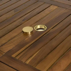 Table de jardin extensible ovale en teck 180/240 MACAO