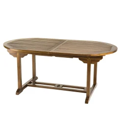 Table de jardin extensible ovale en teck 180/240 MACAO