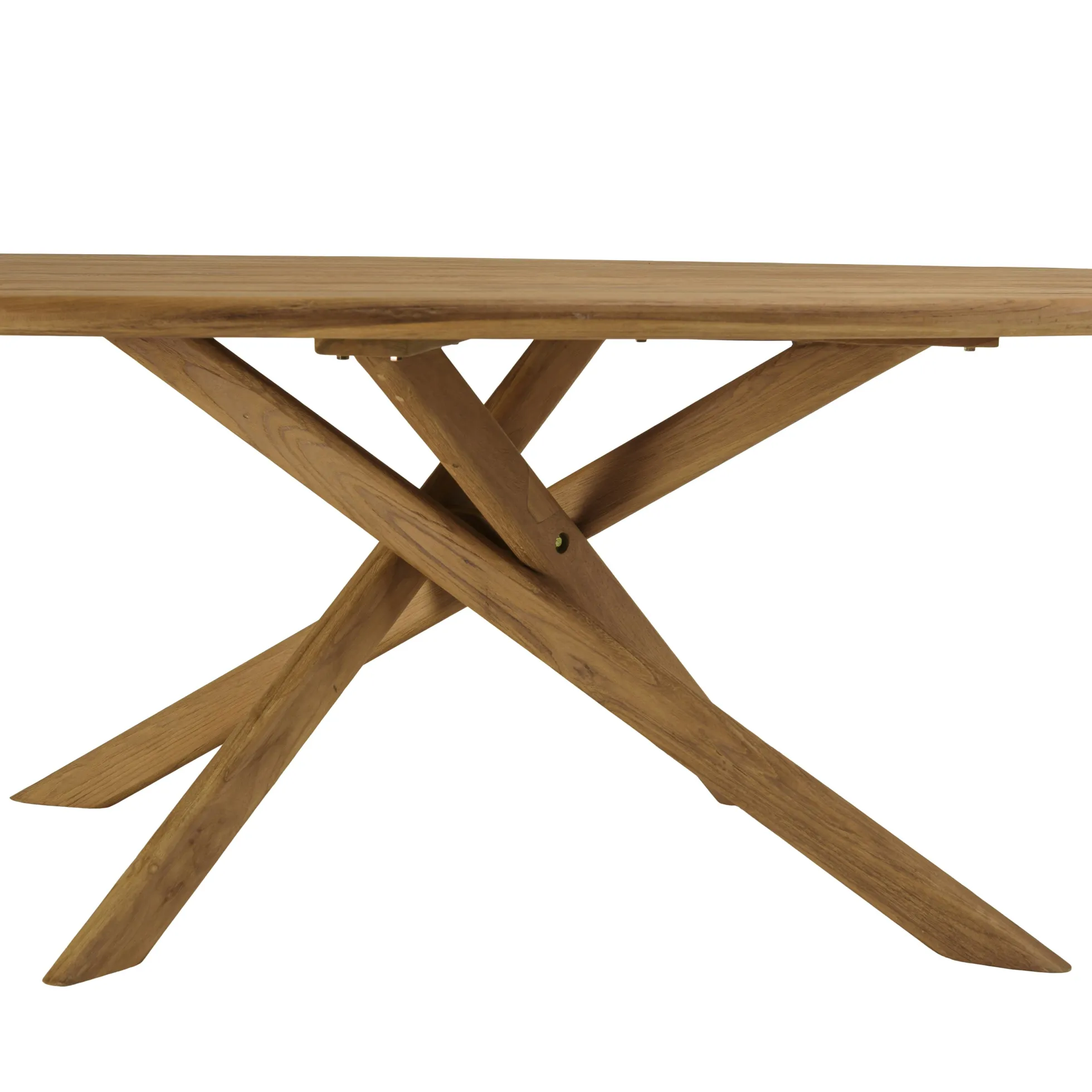 Table de jardin ovale 240 cm en teck recyclé ORIA