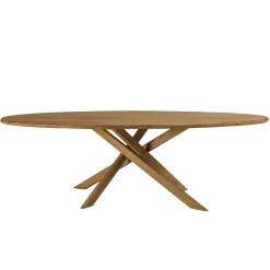 Table de jardin ovale 240 cm en teck recyclé ORIA