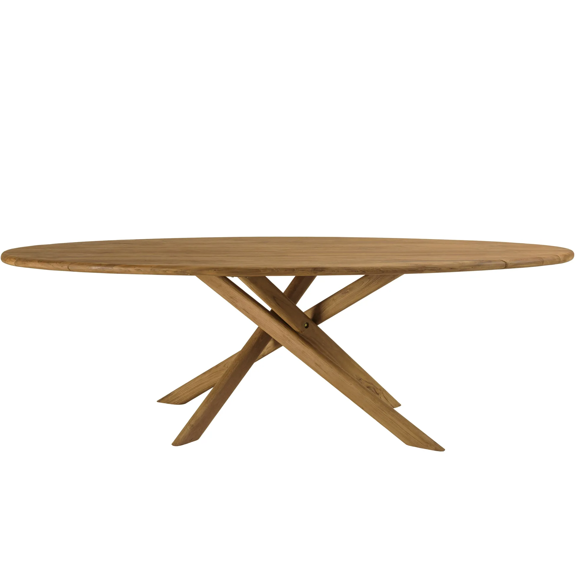 Table de jardin ovale 240 cm en teck recyclé ORIA