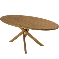 Table de jardin ovale 240 cm en teck recyclé ORIA