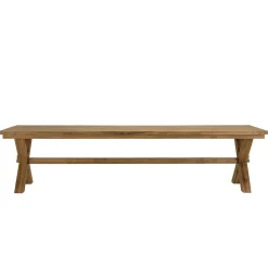 Table de jardin pieds en croix teck recyclé naturel 320 cm MANY
