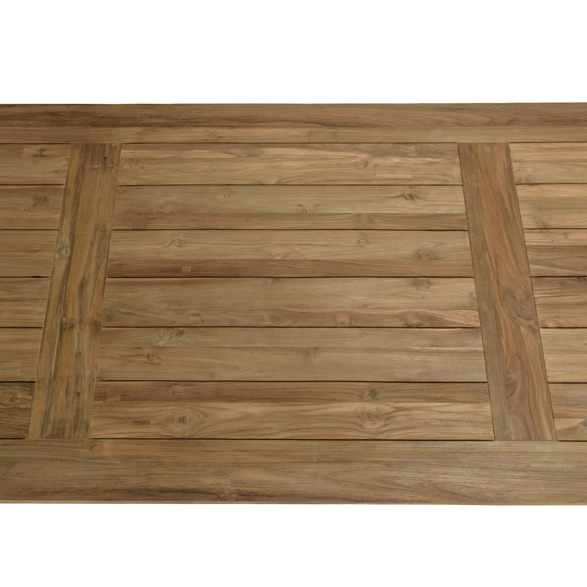 Table de jardin pieds en croix teck recyclé naturel 320 cm MANY