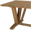 Table de jardin pieds en V teck recyclé naturel 220 cm MANY