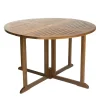 Table de jardin pliante papillon en teck 120 cm MACAO